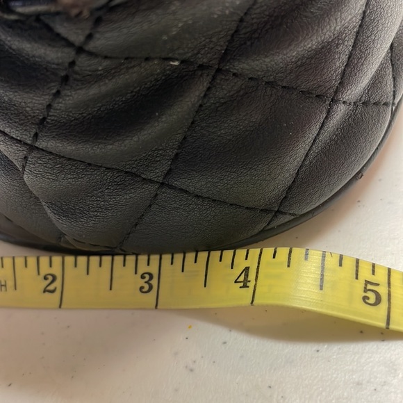 Betsey Johnson Faux Leather Black Handbag/Purse Quilted Botton Edge - Picture 11 of 14